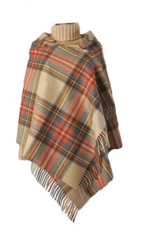 Reine Lammwolle Schottischer Tartan Clan Schal Robertson Rot